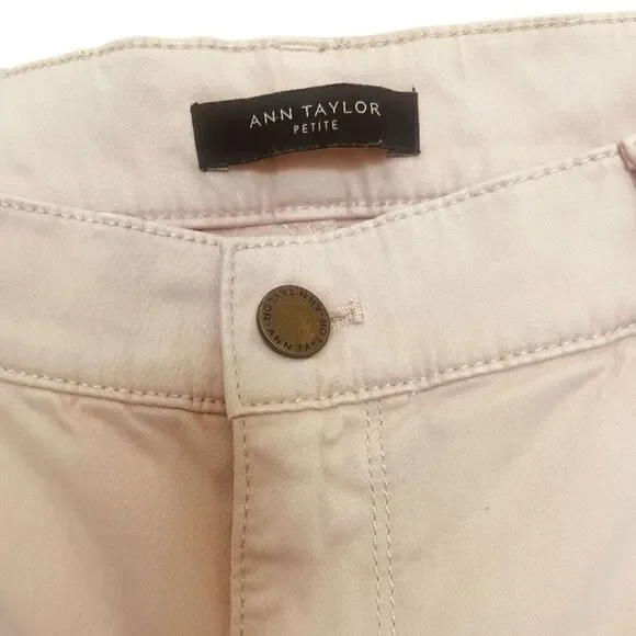Ann Taylor The Skinny Modern Fit Pink Denim Pants Size 14 Petite - Picture 4 of 5